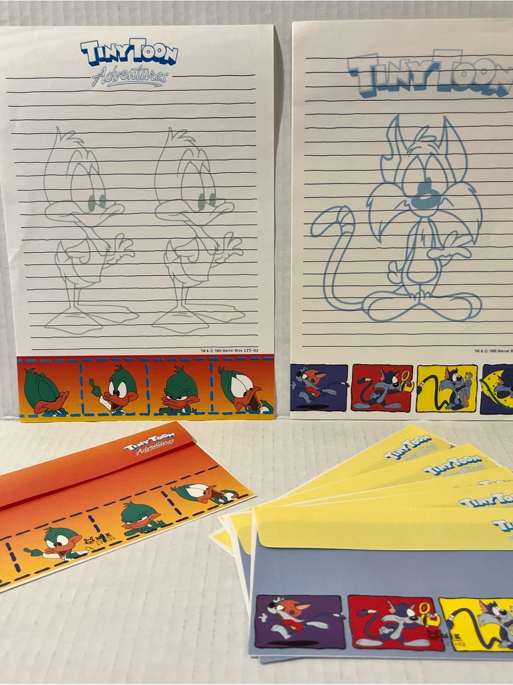 1995 Vintage Tiny Toon Adventures Stationary Set Warner Bros.